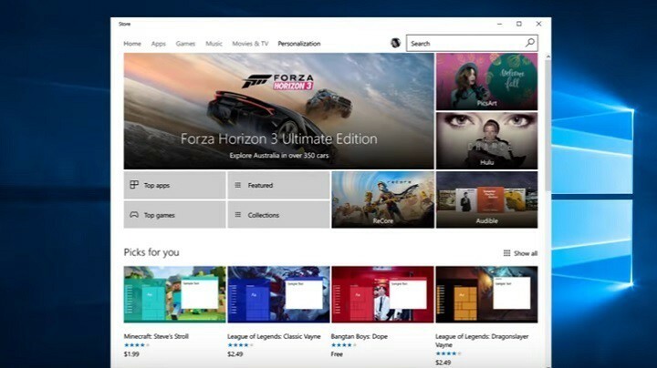 Temi personalizzati di Windows Store