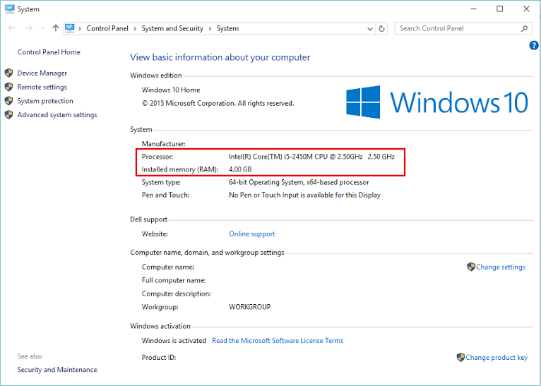 Windows10でコンピューターのRAMを表示する方法