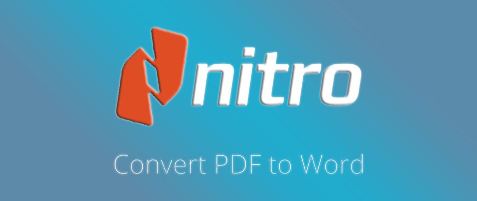 Vyskúšajte Nitro PDF to Word Converter