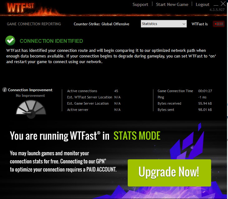 Wtfast इंटरनेट बूस्टर
