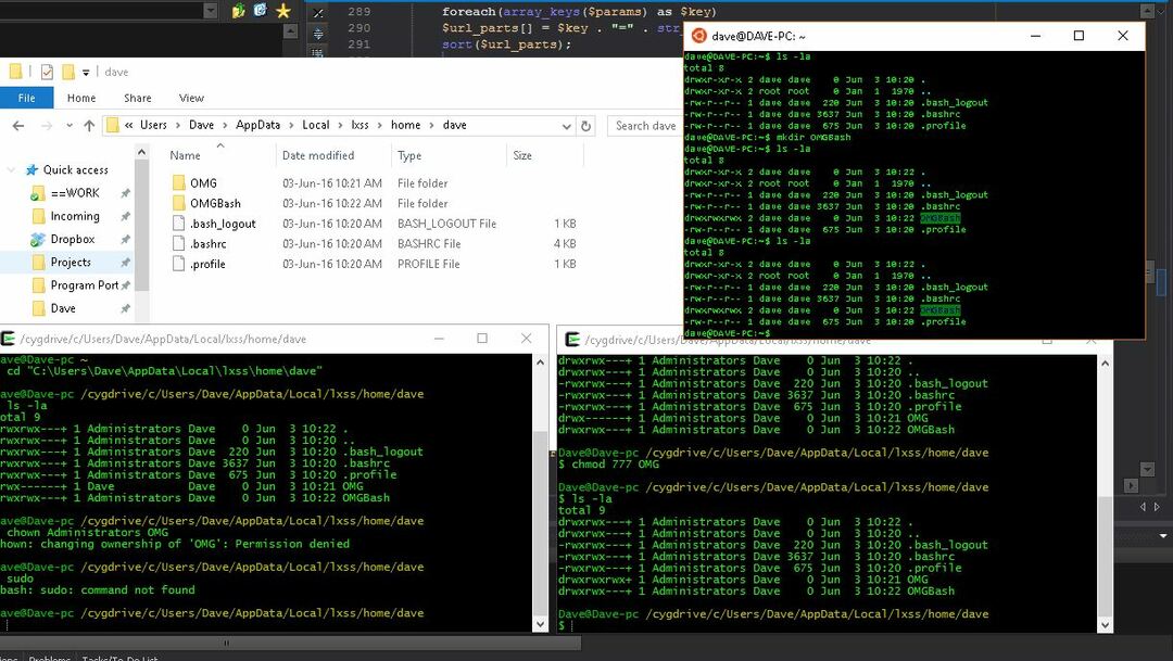 Cómo acceder a archivos en el subsistema de Windows para Linux