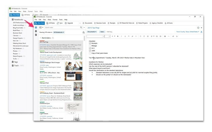 Aplicația Evernote pentru computerul Windows 10 s-a îmbunătățit cu navigare mai bună, căutare și categorii de note