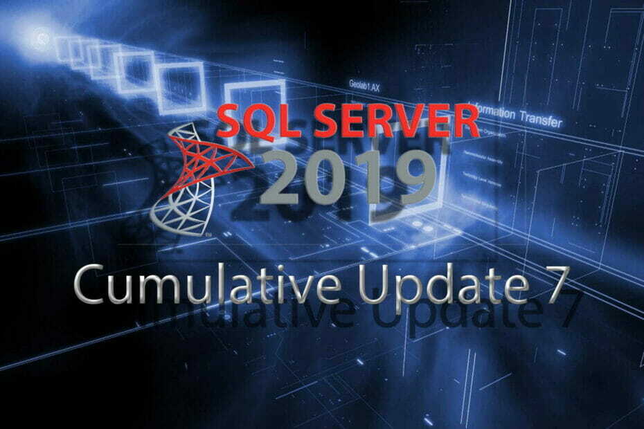 Evite instalar o CU7 para SQL Server 2019