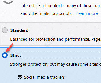 Firefox Gelişmiş İzleme Koruması Stroct