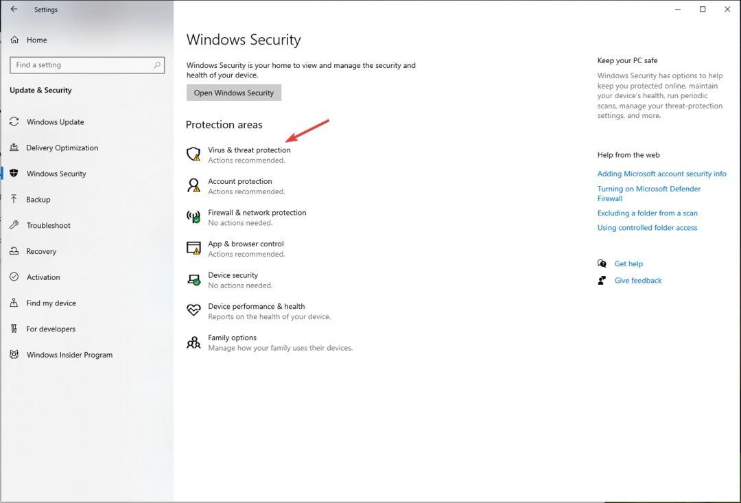 Sigurnost sustava Windows Windows 10