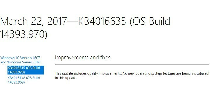 Windows 10 KB4016635 แก้ไขปัญหาการแสดงผลและข้อผิดพลาดของ Windows Store 0x80070216