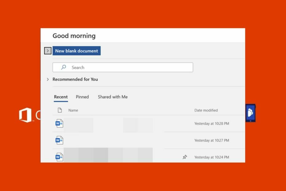 office 365 eliminar documentos recomendados