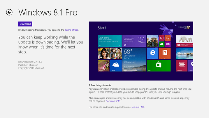 Деякі альтернативи магазину Windows для оновлення Windows 8 до 8.1