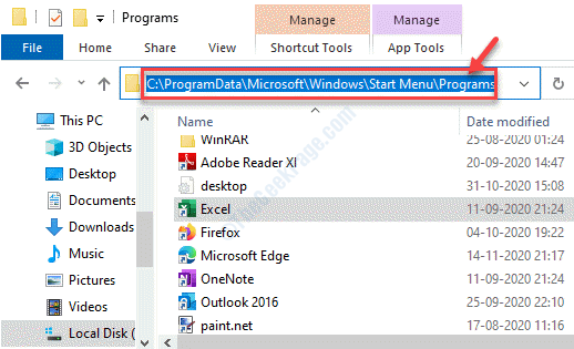 File Explorer Arahkan Ke Program Excel