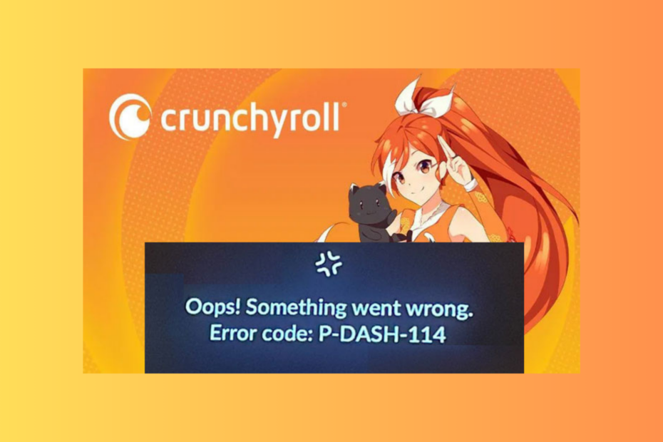 Er is iets misgegaan - Repareer Crunchyroll-fout P-DASH-114