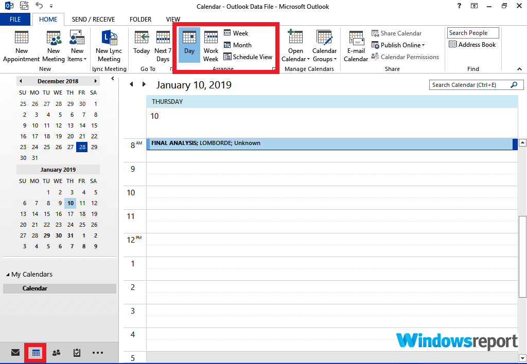 Întâlnirea Outlook nu se afișează în calendar