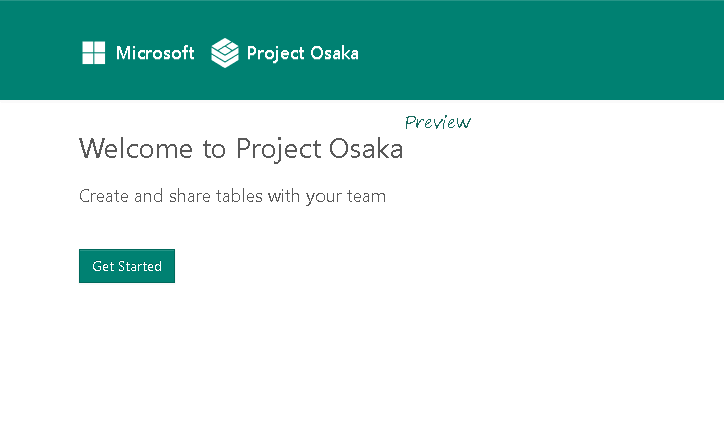 A Microsoft lançará em breve uma nova ferramenta colaborativa de dados, com o codinome 'Projeto Osaka'