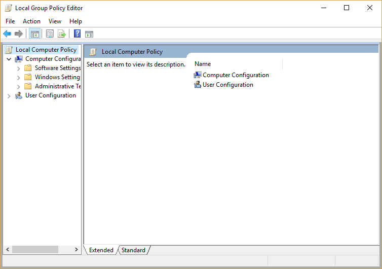 Paikallisen ryhmäkäytäntöeditorin virhe 0x80090016 Windows 10: ssä