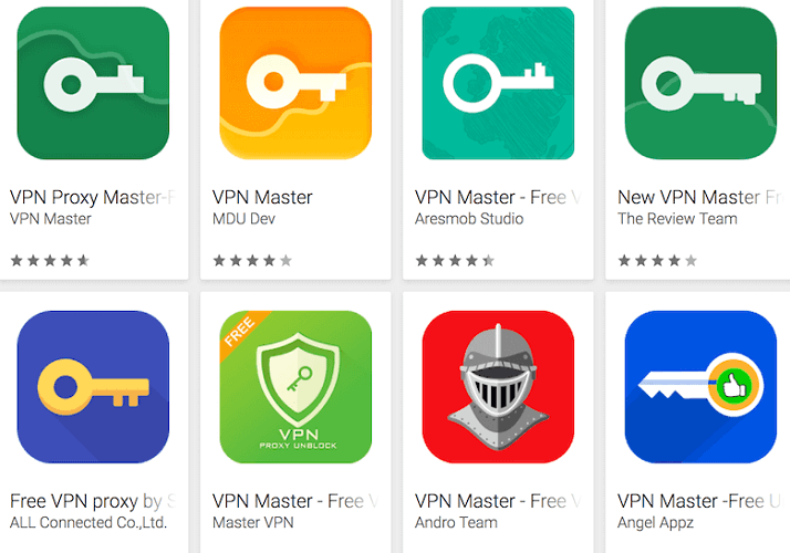 VPN parinktys