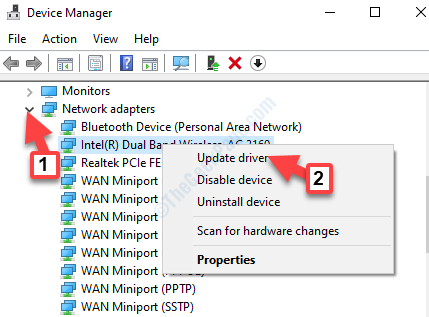 Device Manager Network Adapters Wireless Adapter Κάντε δεξί κλικ στο Update Driver