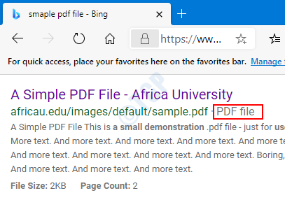 Exemplu de fișier PDF în browser
