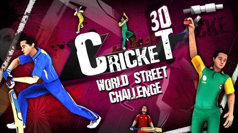 Cricket 3D World Street Challenge-Spiel startet für Windows 8.1