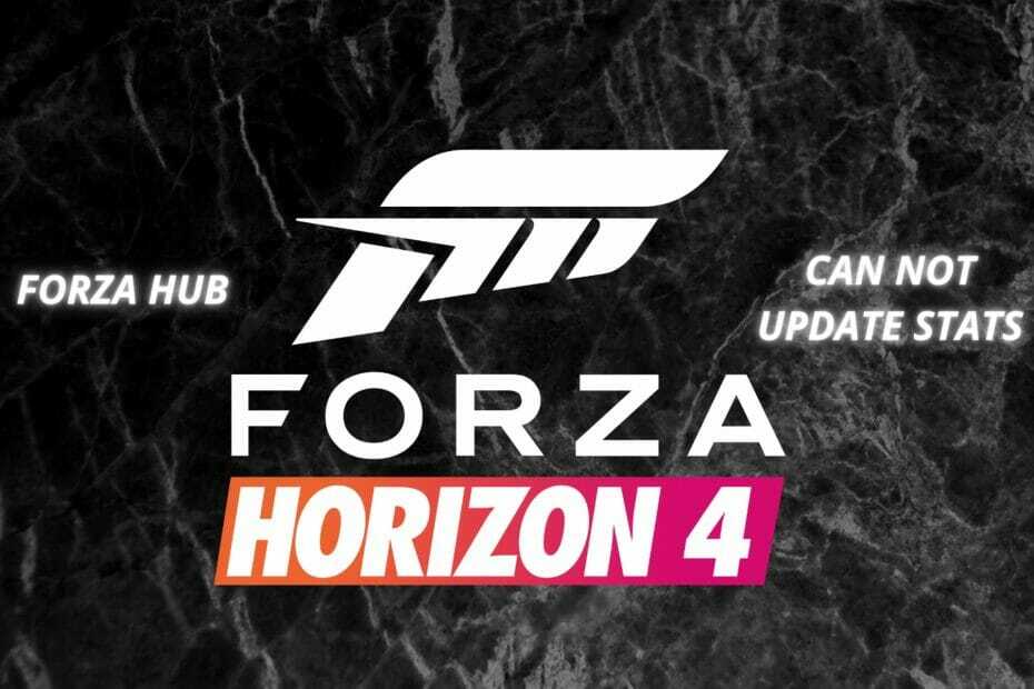 NUSTATYTI: „Forza Hub“ neatnaujina „Horizon 4“ statistikos
