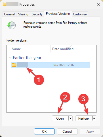 välj Egenskaper från snabbmenyn - hitta återställda filer från Windows 11 papperskorgen om de saknas