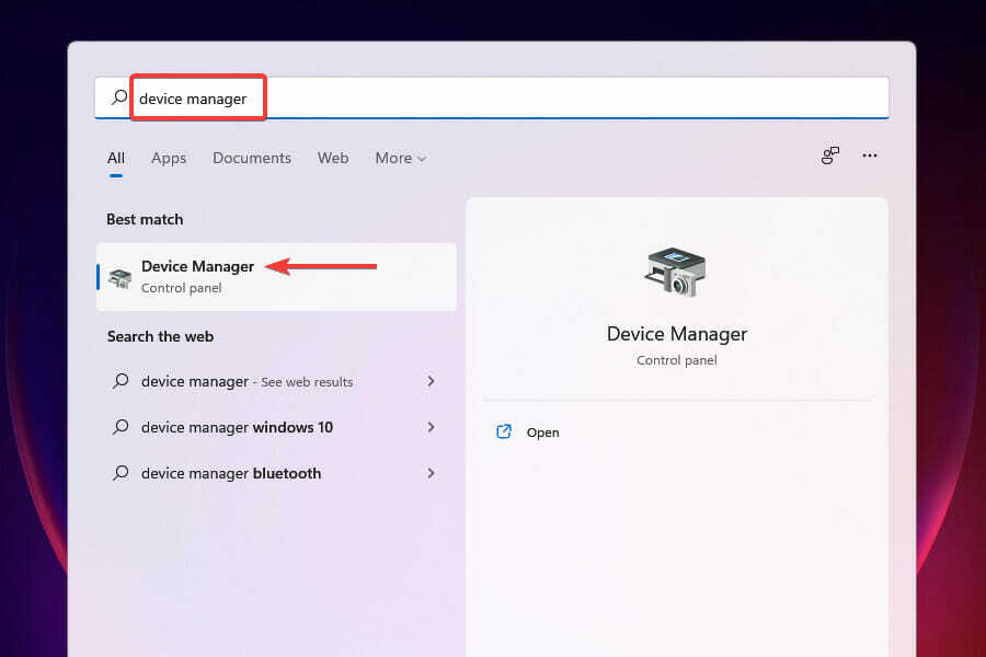 გაუშვით Device Manager Windows 11-ში გადახურების გამოსასწორებლად