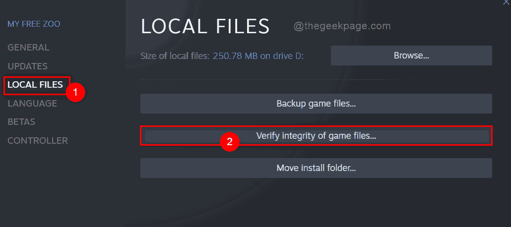 A Game Data Files 11zon ellenőrzése