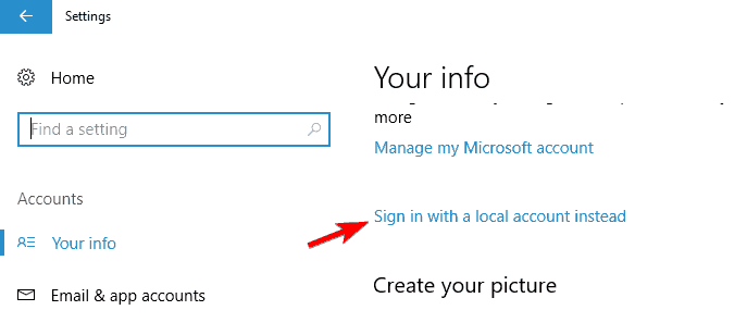 Fingeravtrykkskanner fungerer ikke med Windows 10-pålogging med en lokal konto