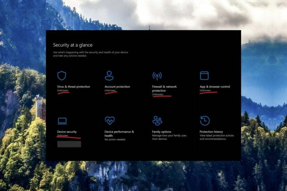 La sécurité Windows indique inconnu