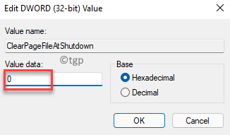 Dword (32 Bit) Değerini Düzenle Değer Değer Veri 0 Ok Min