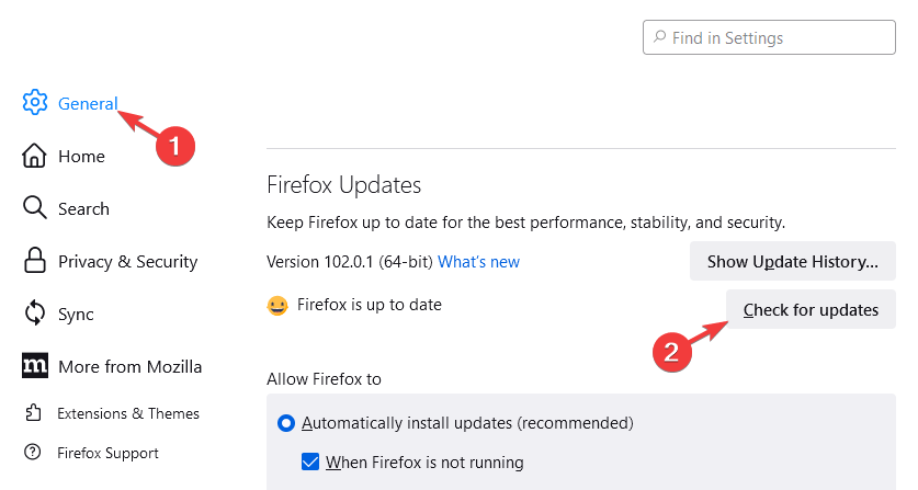 Firefox controlla gli aggiornamenti
