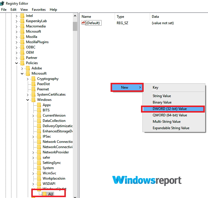 Windows har altid brug for at opdatere nyt dword