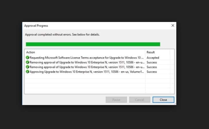 „Windows 10“ atnaujinimas per WSUS užstringa 0% [FIX]