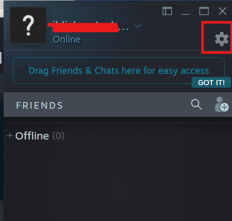 Steam - Priatelia a chat - Nastavenia
