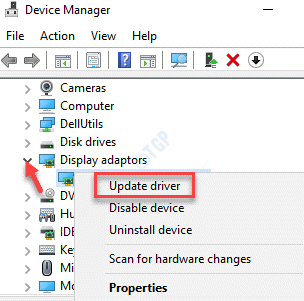 Device Manager Display Adapters Kartu Grafis Klik Kanan Perbarui Driver