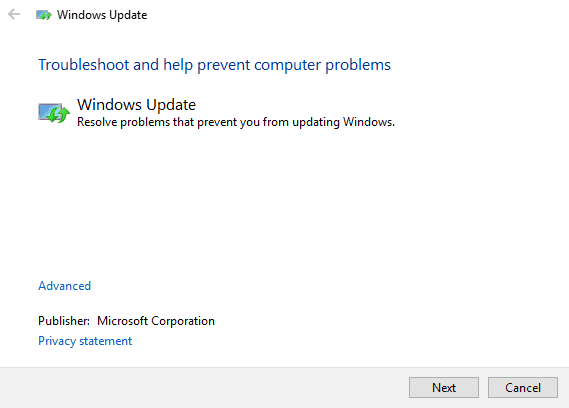 Esta atualização não se aplica ao seu servidor de computador 2012 r2