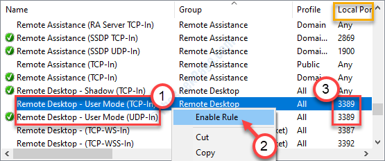 Remote Desktop 2 Scrshot Omogući pravilo