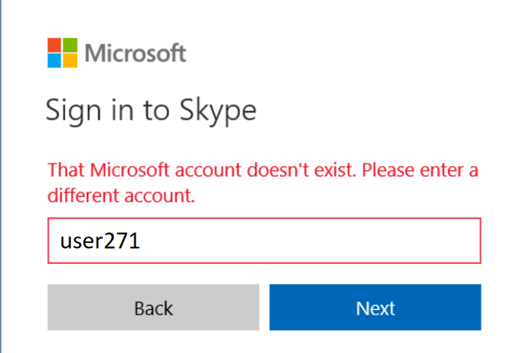 შესვლის შეცდომა Microsoft- ში