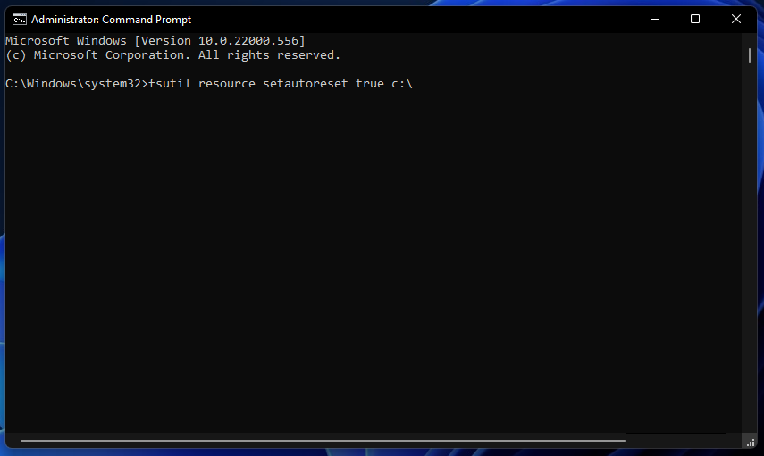 Il comando fsutil errore di aggiornamento di Windows 11 0x800f0922