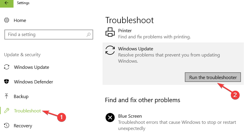 řešení problémů s aktualizací systému Windows