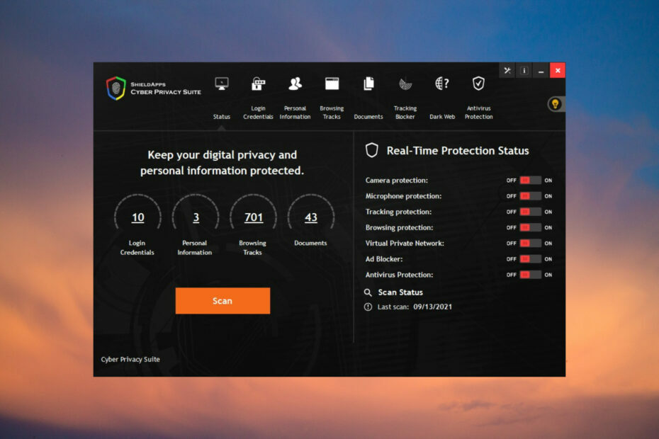 Fitur Cyber ​​Privacy Suite