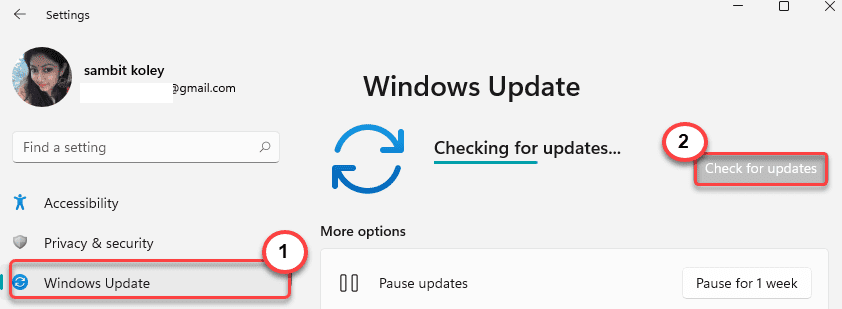 Zkontrolovat aktualizace Windows 11 Min