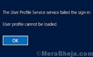 O serviço de perfil do usuário principal falhou no logon do Windows 10