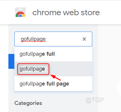 Keresés Gofullpage bővítmény Chrome min