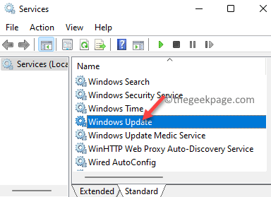 Palvelujen nimet Windows Update Min