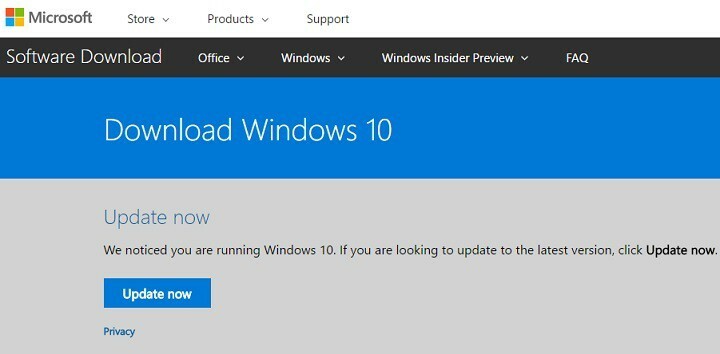 Laadige alla Windows 10 Creators Update'i ametlikud ISO-failid