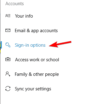 Windows10の指紋がグレー表示されたサインインオプション