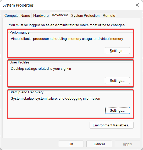 Systemeigenschaften Erweiterte Systemeinstellungen in Windows 11