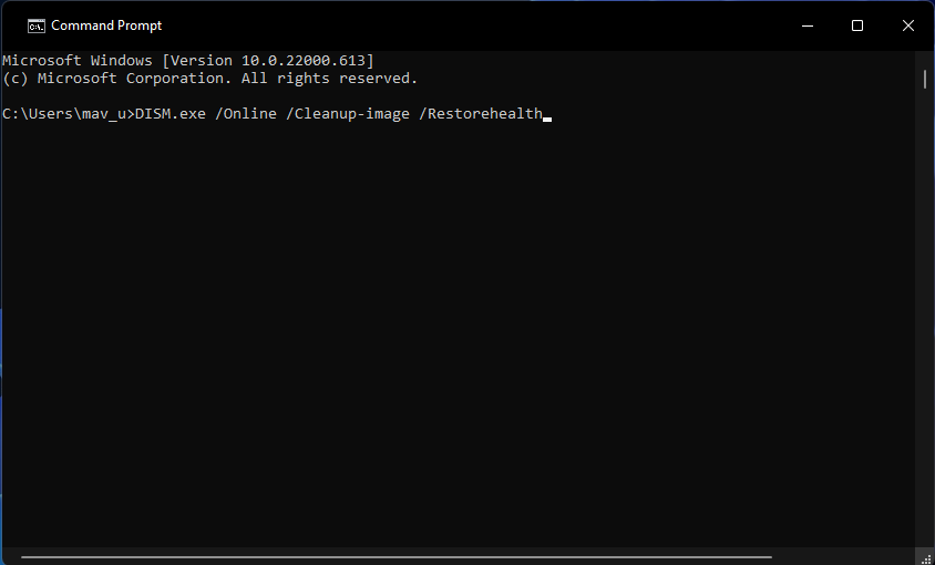 Chybí příkaz Deployment Image api-ms-win-crt-runtime-l1-1-0.dll