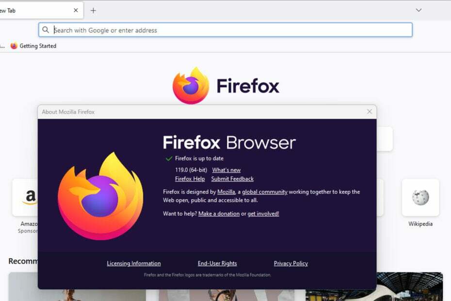 Firefox 119 izlaišanas piezīmes