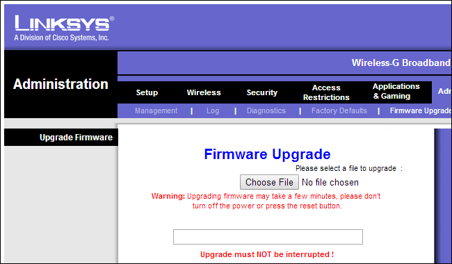 upgrade routerfirmware