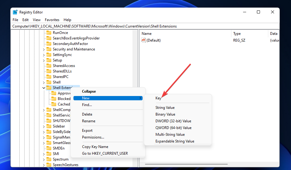 Atslēgas opcija Windows 11 failu pārlūkā kavējas
